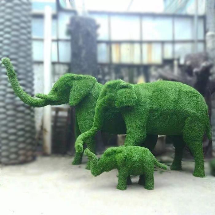 Садове мистецтво підробка зелений скульптура самшиту топіарі слон Garden art fake green sculpture boxwood topiary elephant